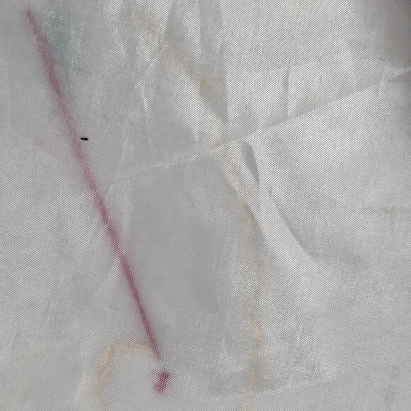 Red cardinal cottagecore Christmas felt 48" embroidered felt red and white tree - Picture 9 of 11